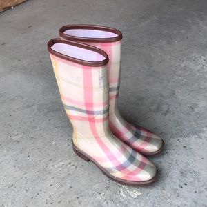 Burberry rain boots